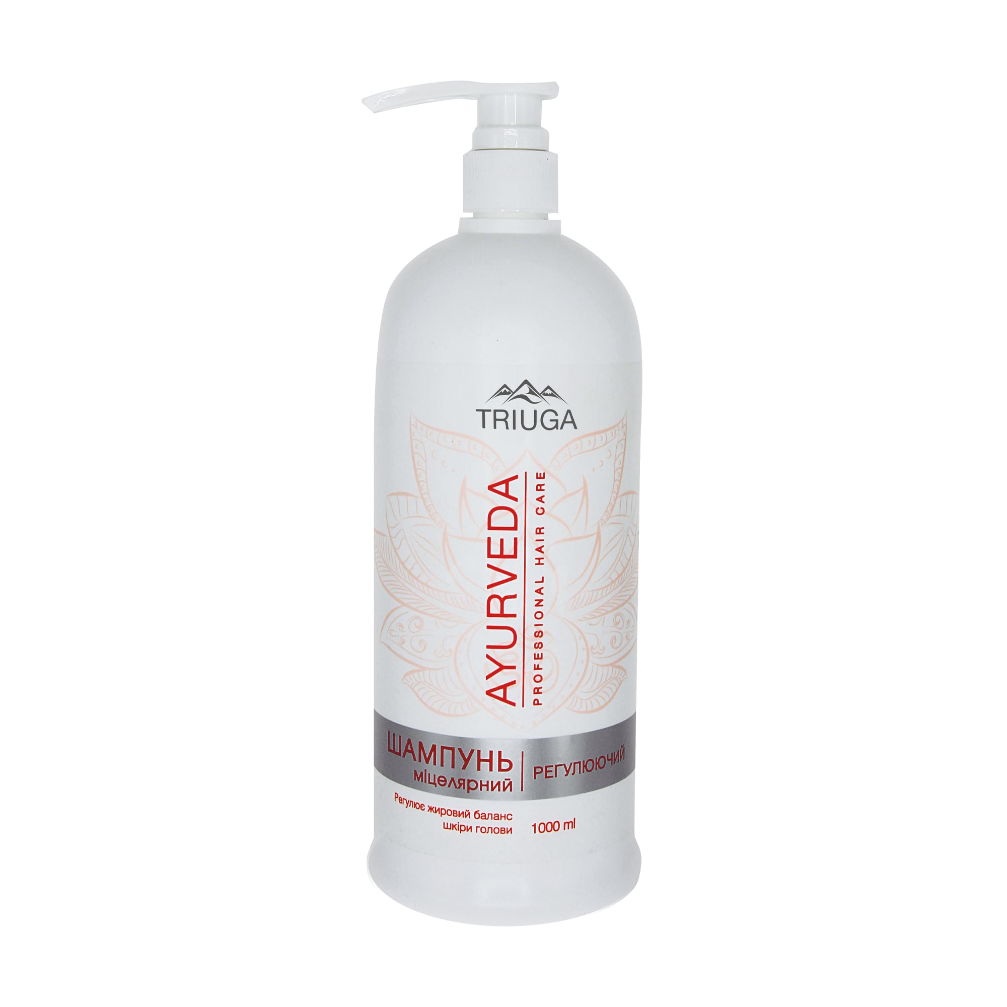 Міцелярний шампунь для волосся Triuga Ayurveda Professional Hair Care, Регулювальний, 1 л